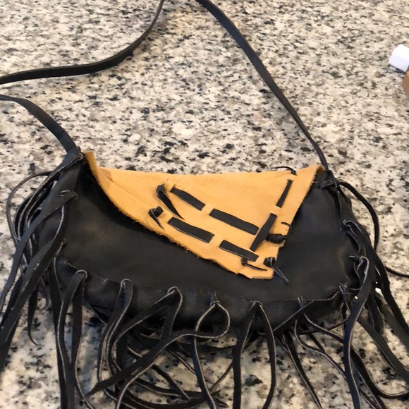 Vintage Handbags - Vintage handmade leather handbag